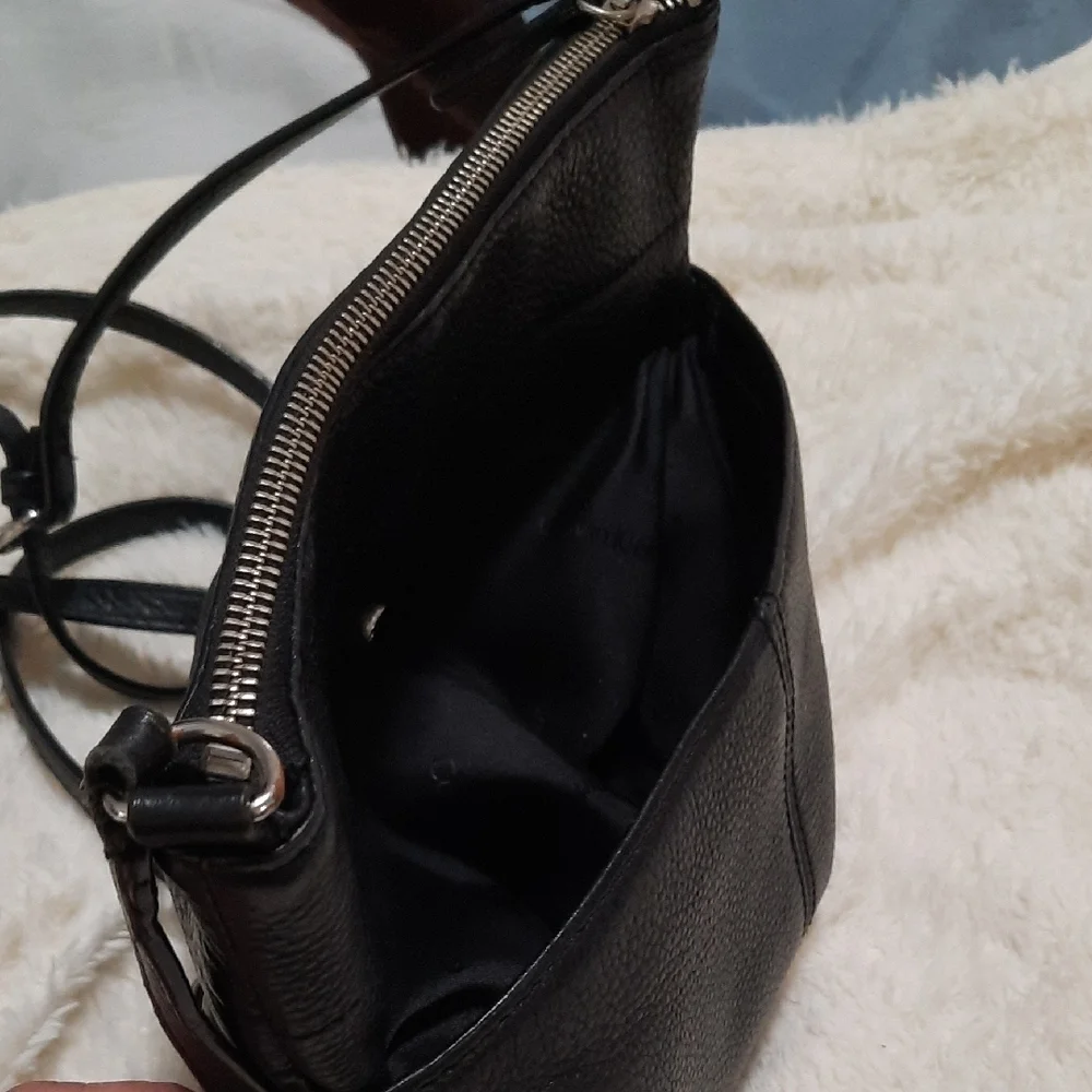 Calvin Klein Black Leather Crossbody Bag